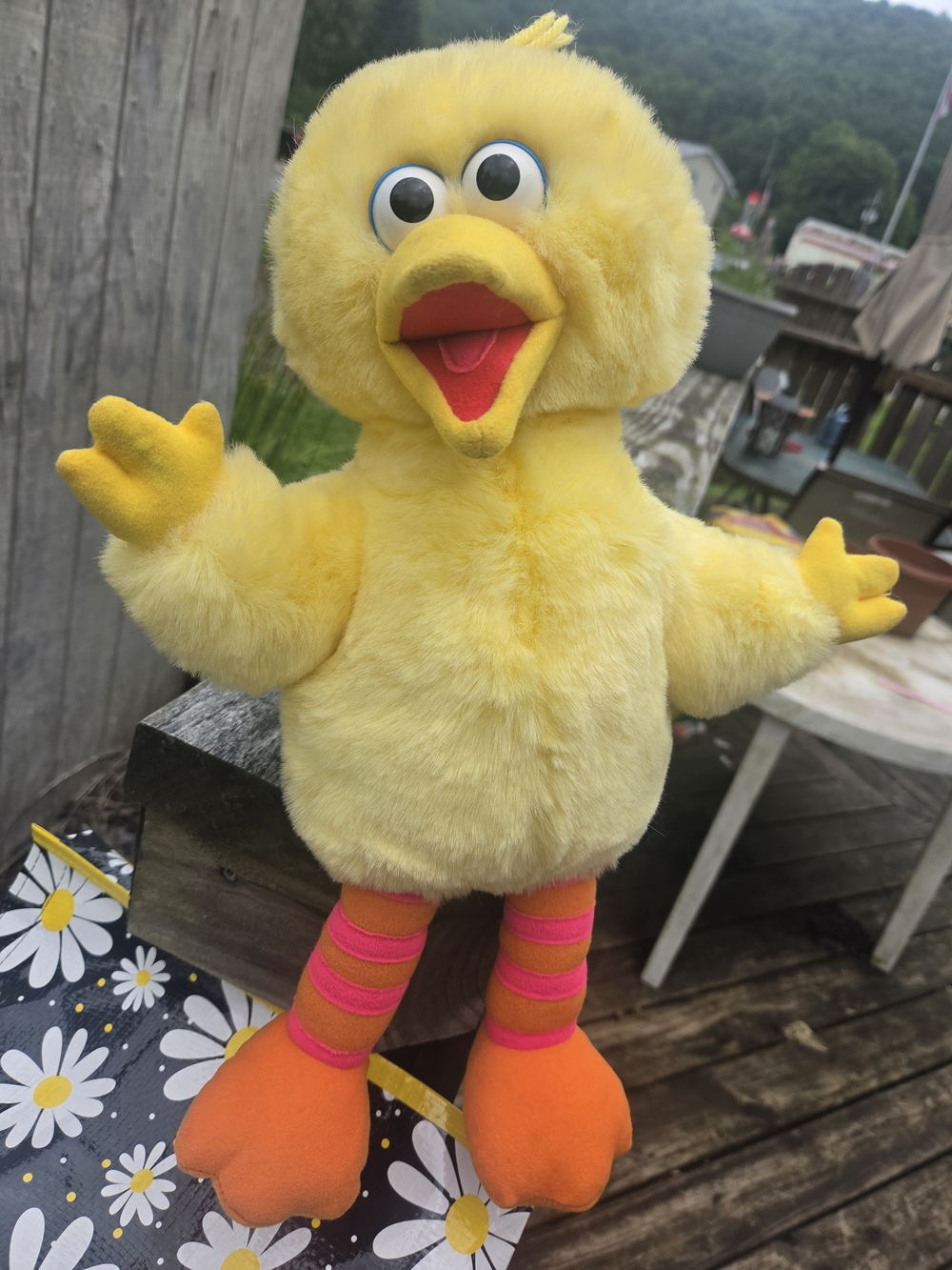 Vintage 1995 Big Bird Talk & Count Sesame Street Plush Tyco 18" Tall Collectible